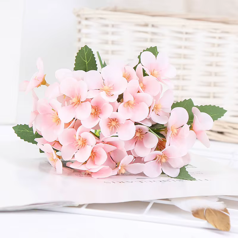 5 fourchettes FFlowers simulé crabapple fleurs fausse fleur décor de mariage fleurs artificielles sa