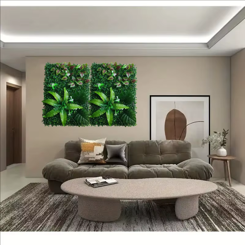 Panneaux muraux de plantes vertes artificielles