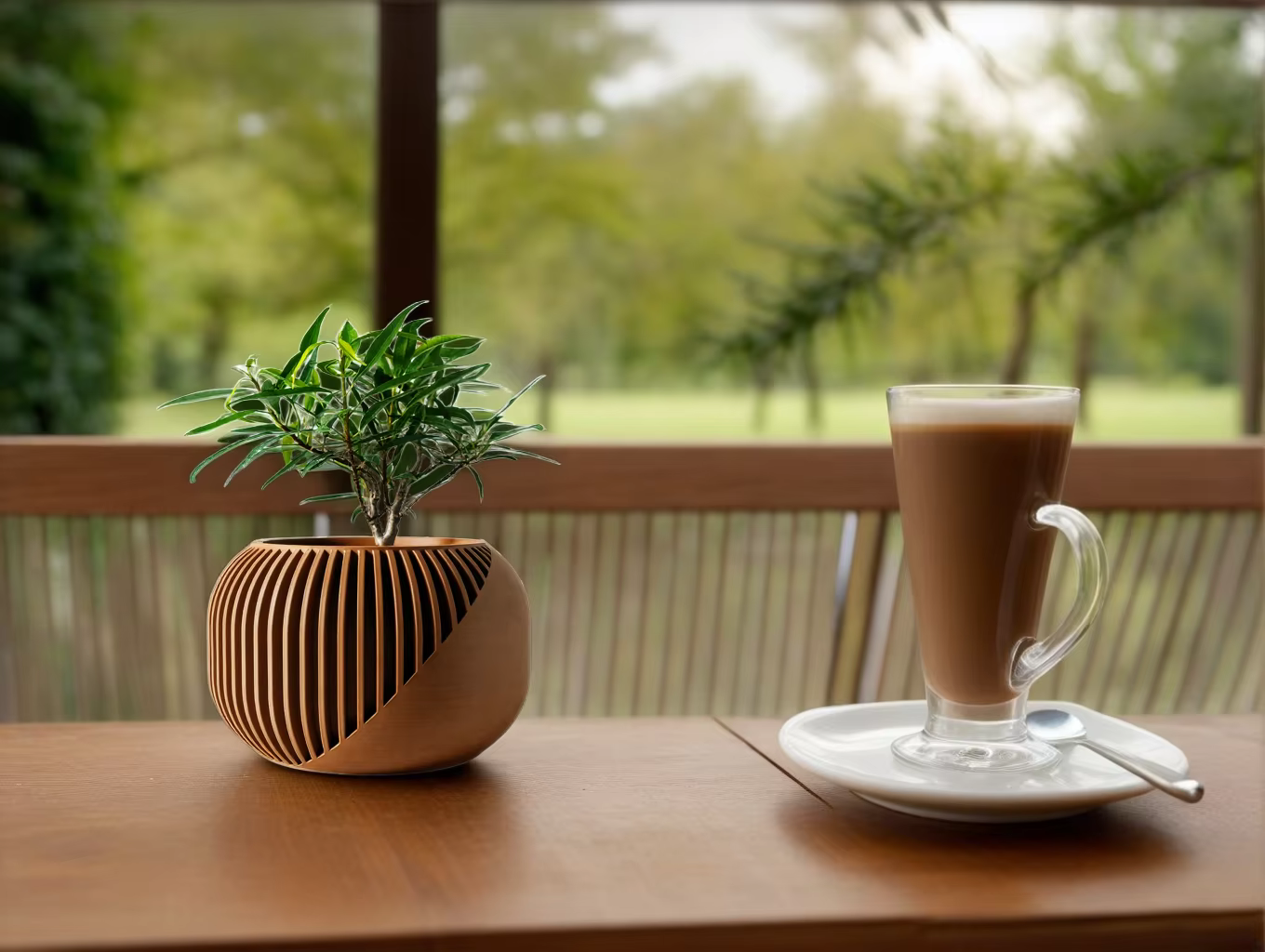 Pot à plantes moderne et minimaliste imprimé en 3D - Pot à fleurs biodégradable pour la décoration de la maison