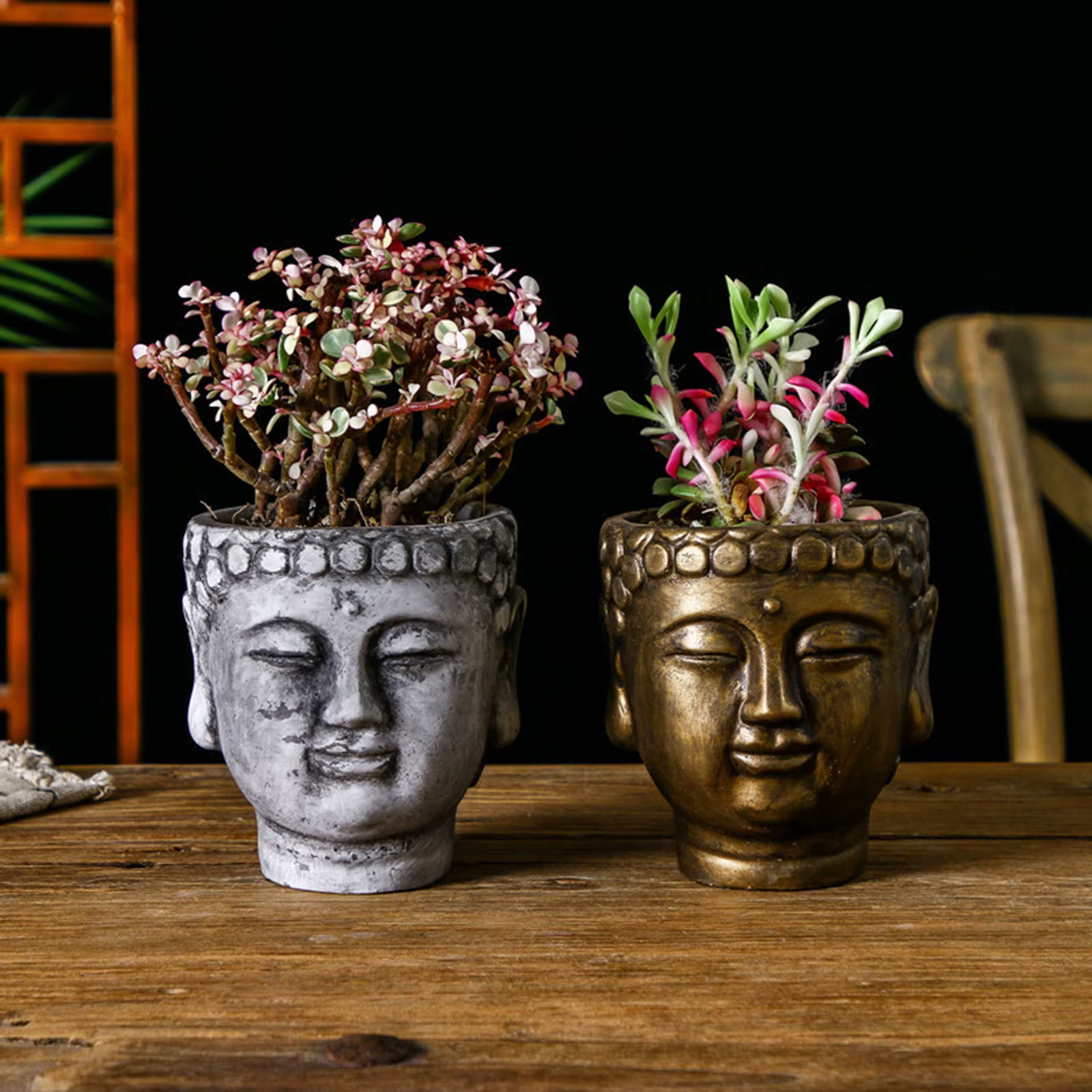 Jardinière tête de bouddha