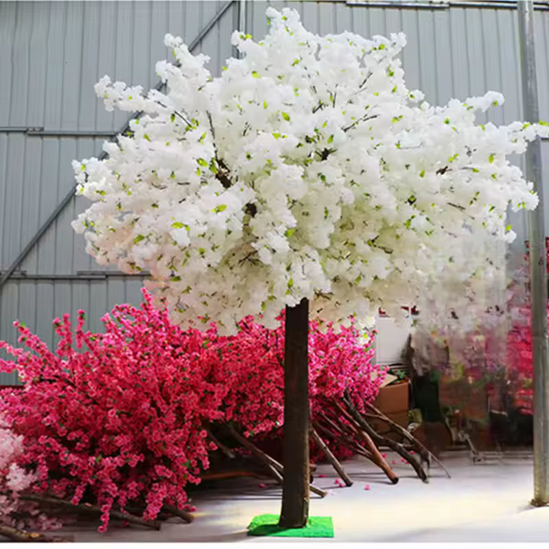 Décoration florale artificielle haut de gamme: arbre à fleurs de cerisier