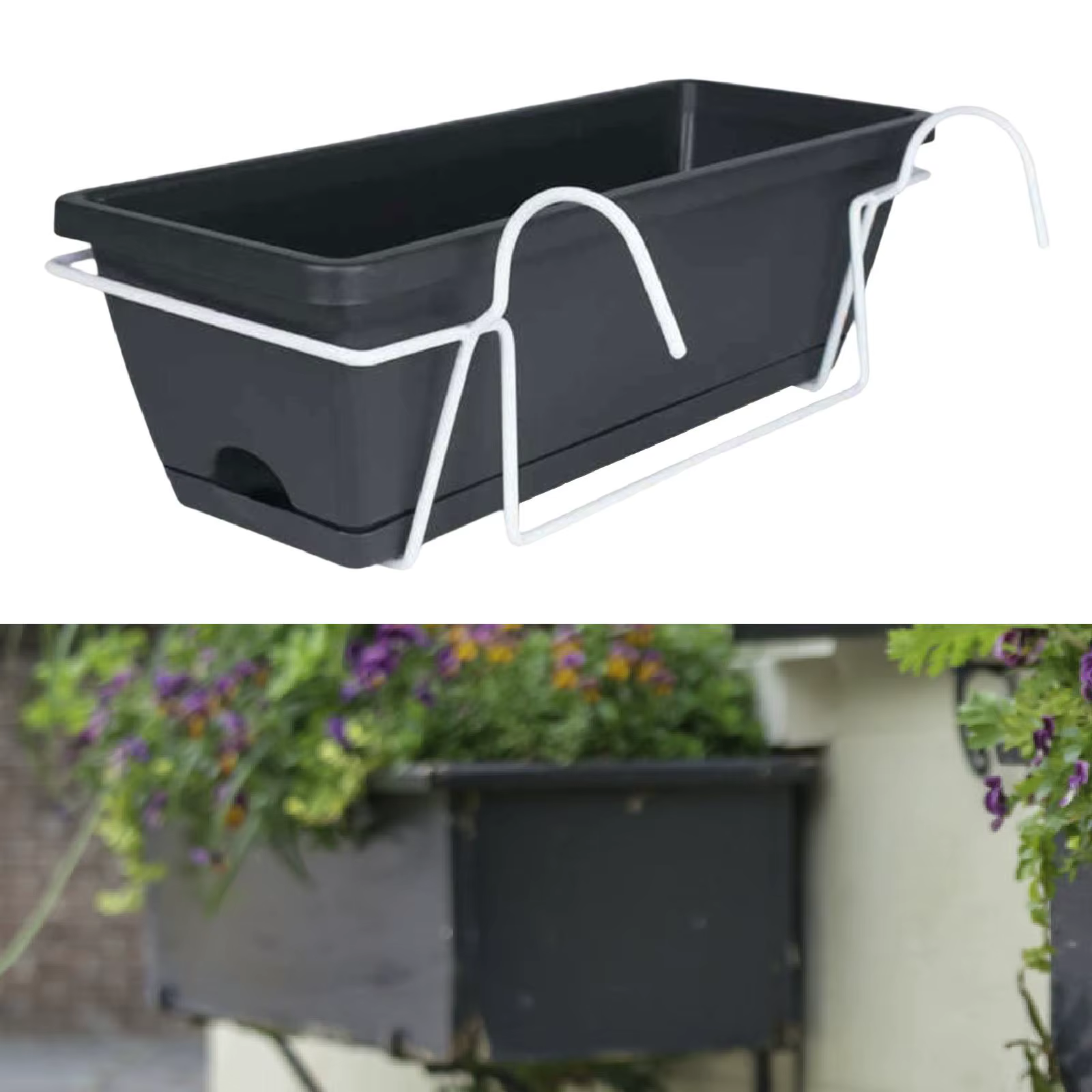 Jardinière de garde-corps de balcon