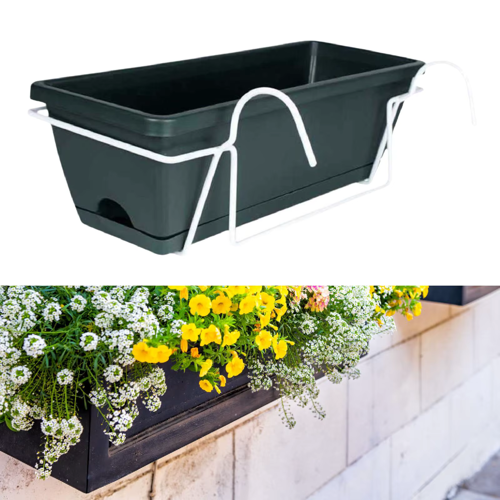 Jardinière de garde-corps de balcon