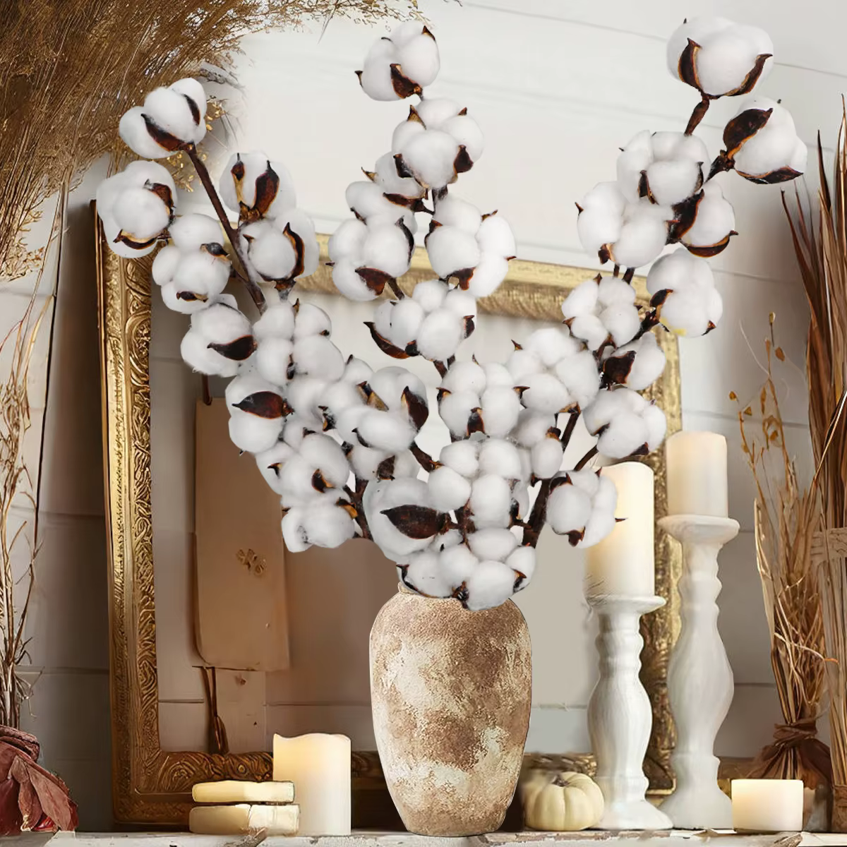 Bouquet de fleurs en coton artificiel Instagrammable