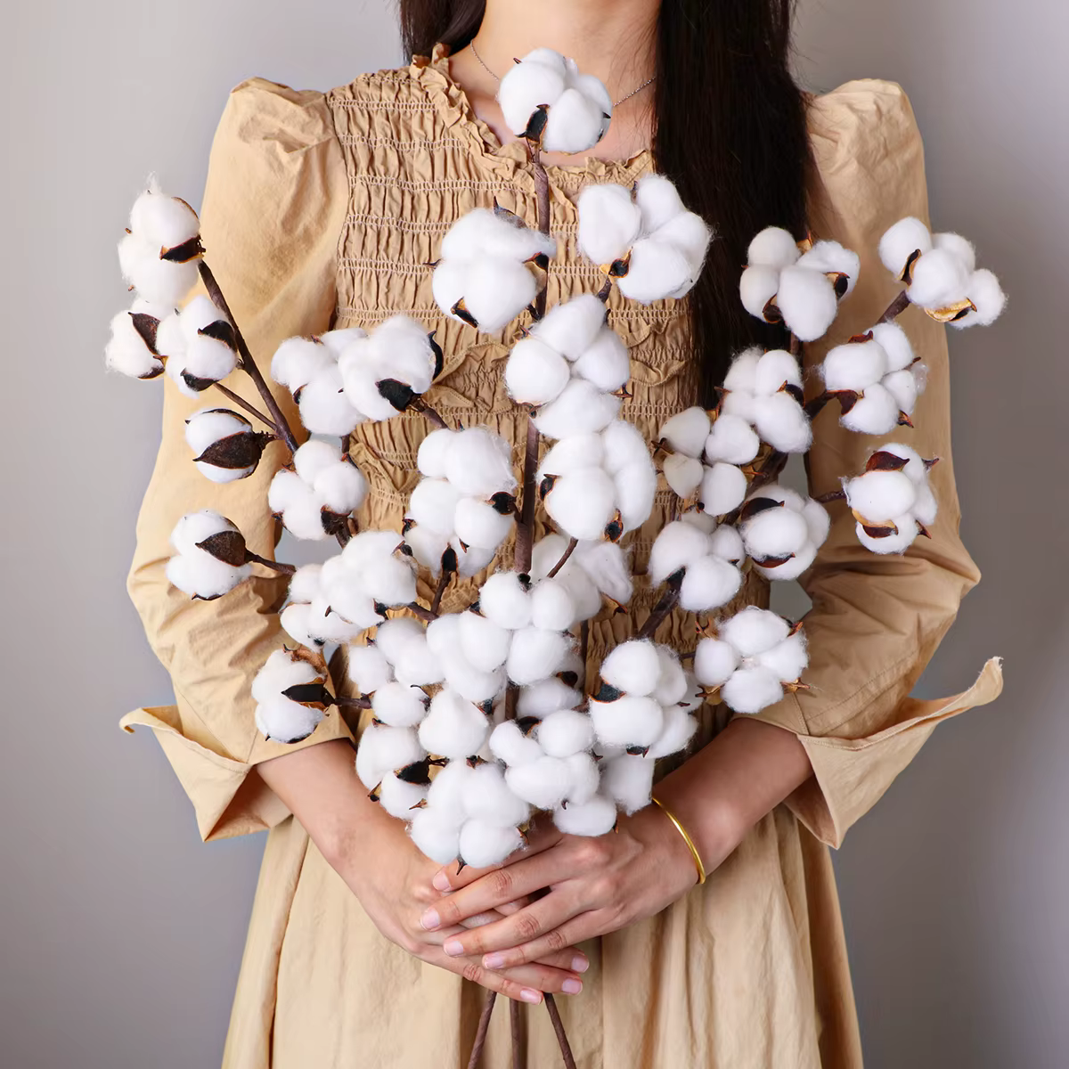 Bouquet de fleurs en coton artificiel Instagrammable