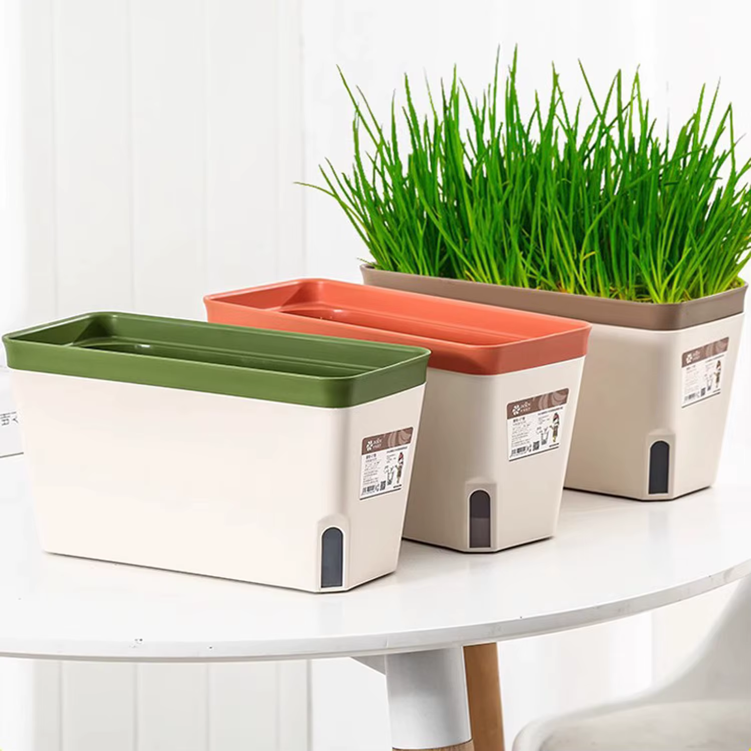 User inière rectangulaire décorative pour plantes d'intérieur