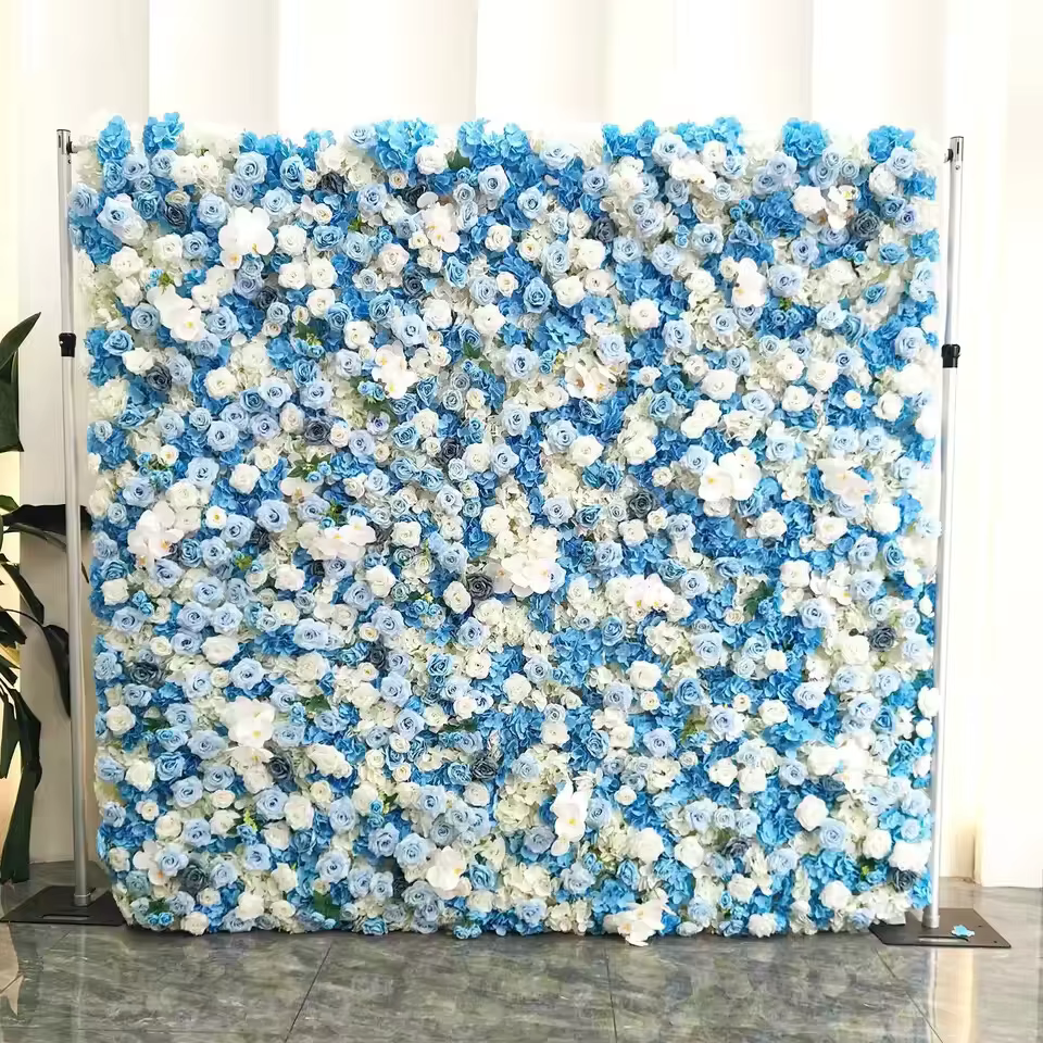 Panneau mural de fleurs 3D en soie