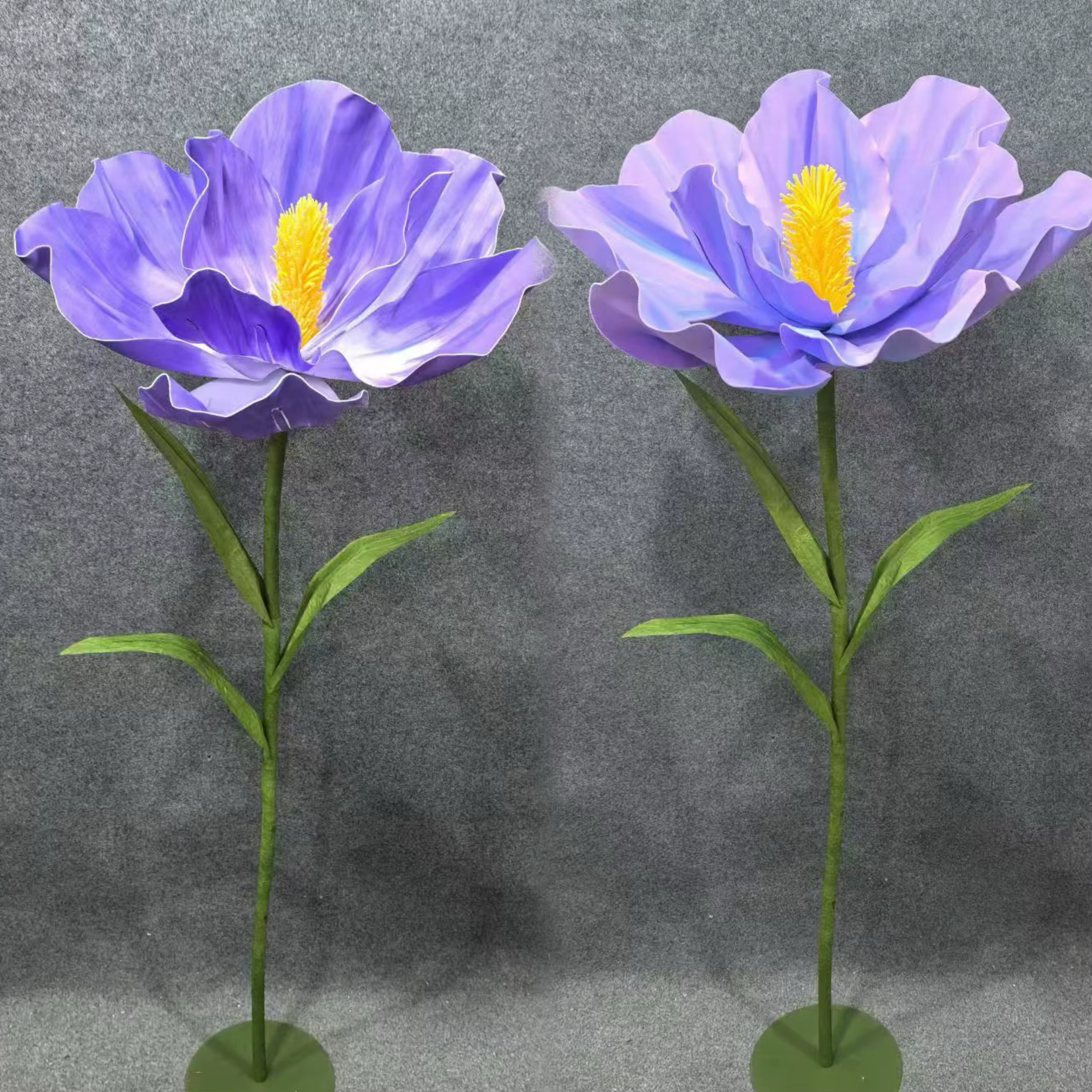 Fleur artificielle géante en mousse Hibiscus de 170 cm avec support pour événements