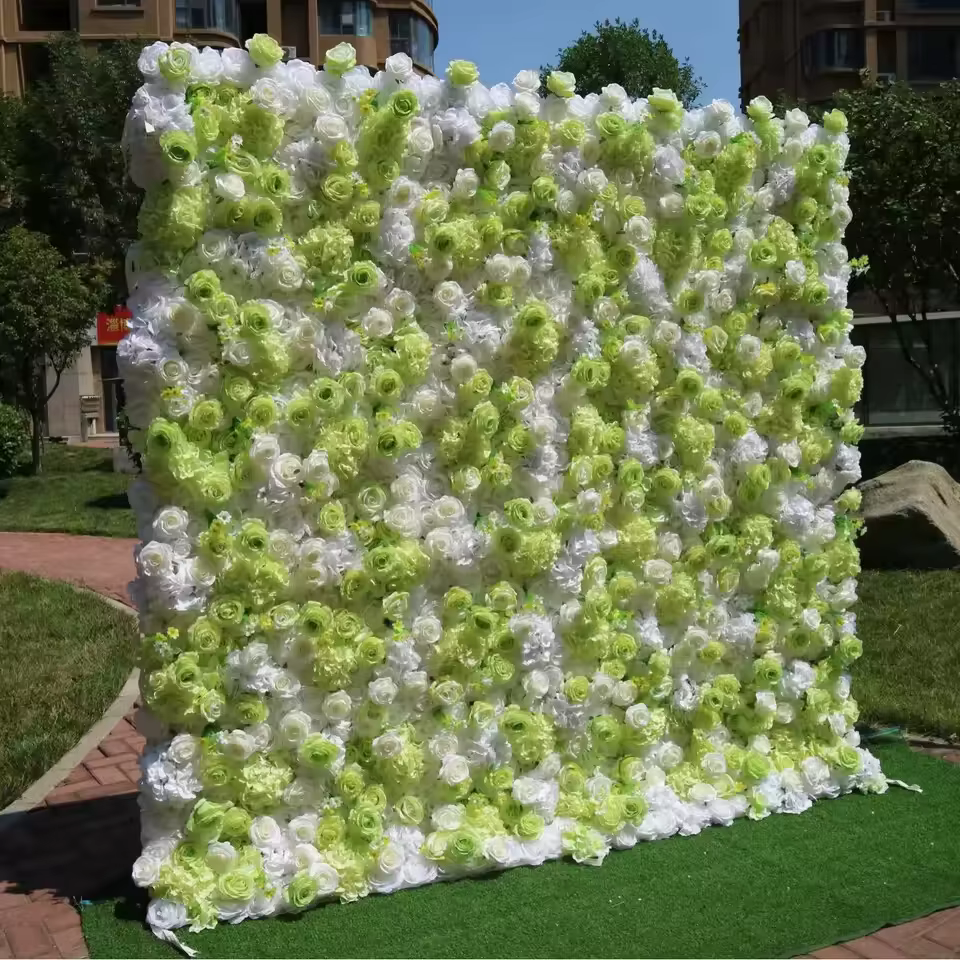 Panneau mural de fleurs 3D en soie