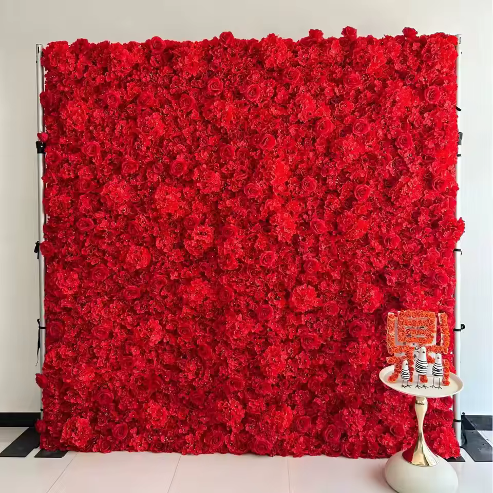 Panneau mural de fleurs 3D en soie
