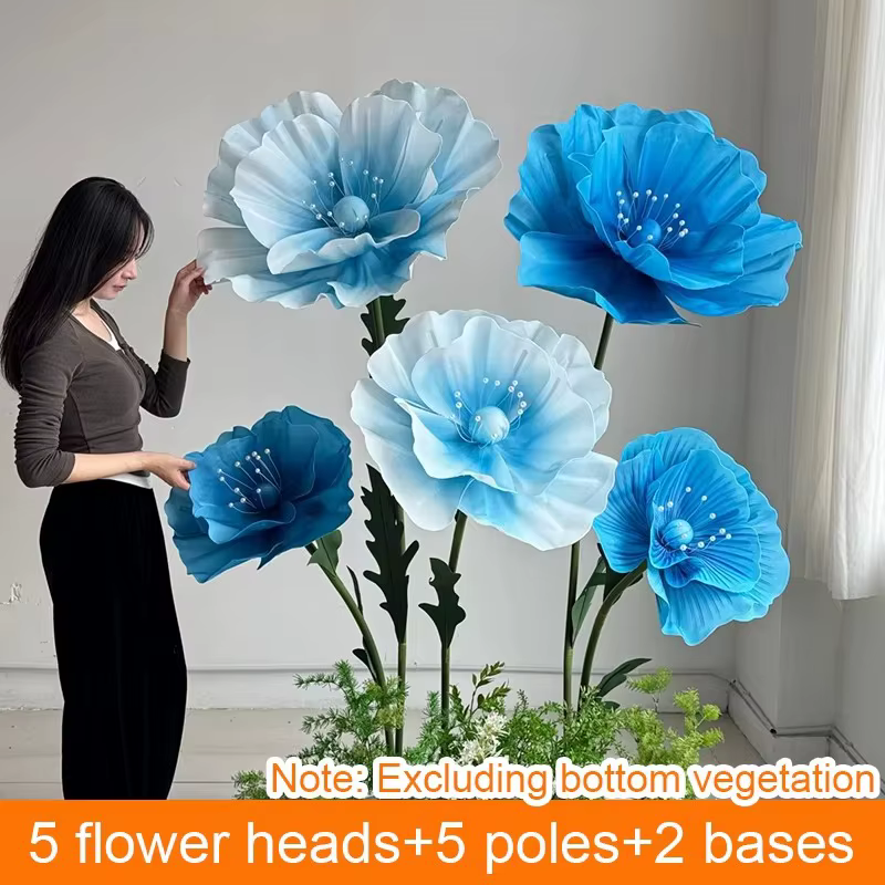 Décoration d'arrière-plan de fleurs en forme de 170cm