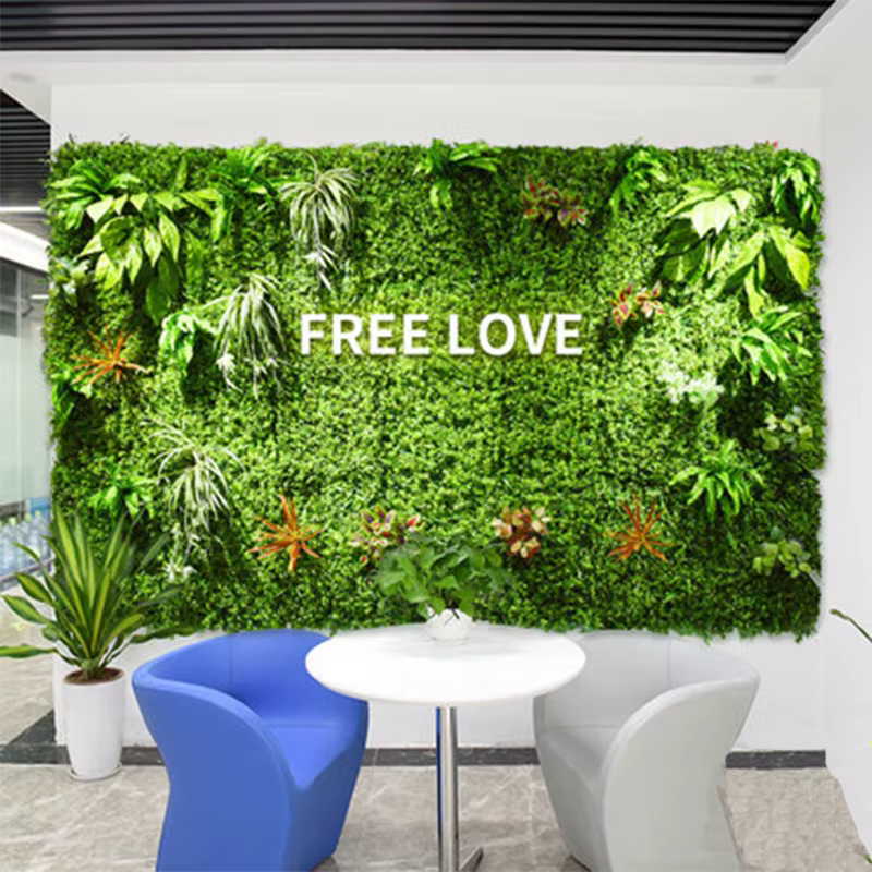 Papier peint en plantes artificielles vertes