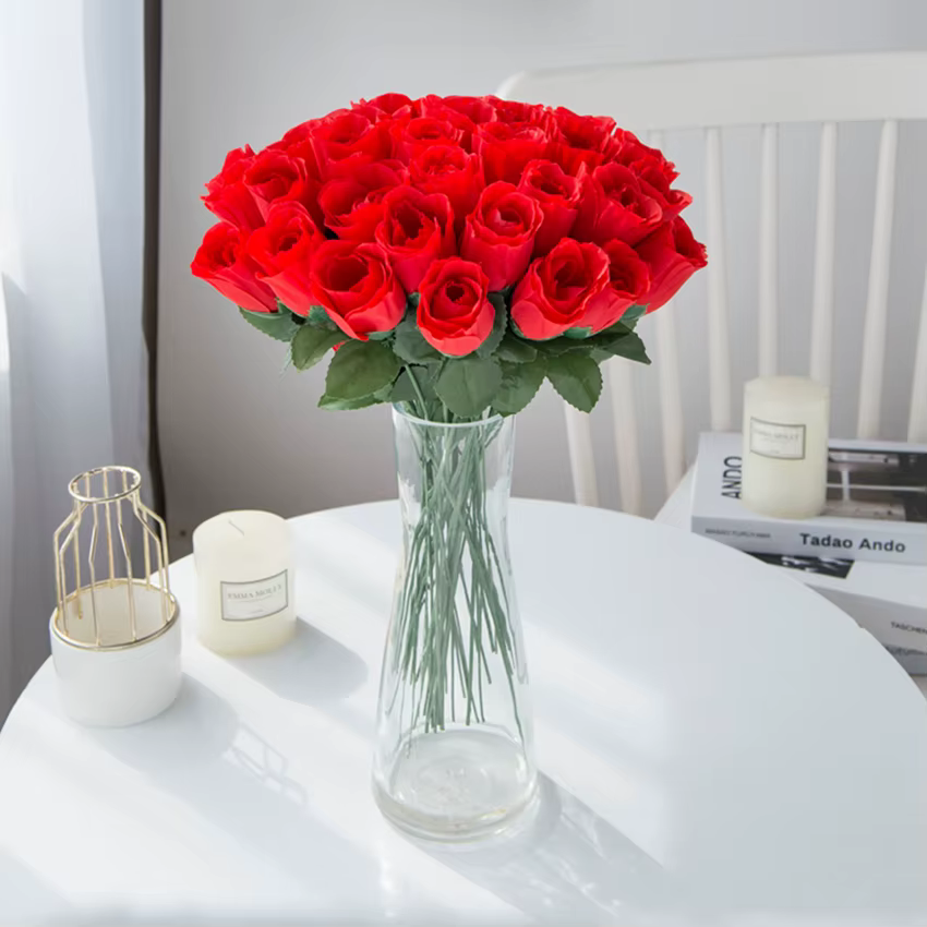 Vase Bouquet de Roses rouges