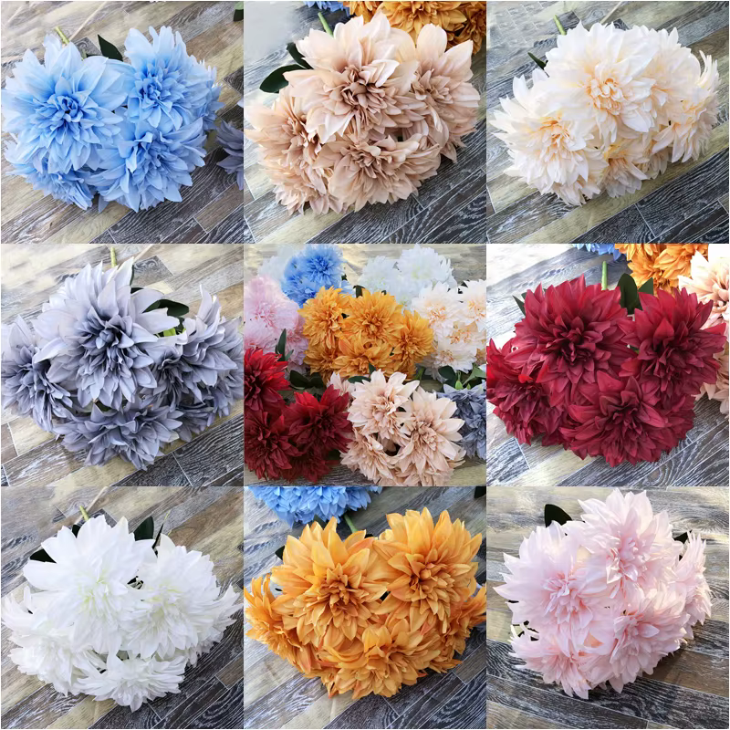 Bouquet artificiel européen de dahlia