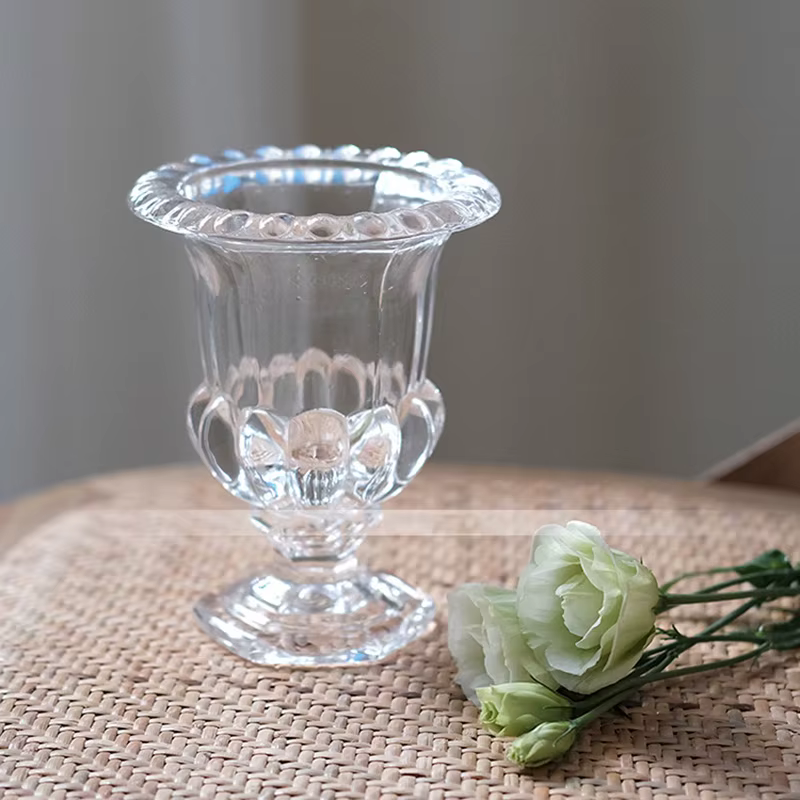 Vase à Fleurs en Verre Transparent