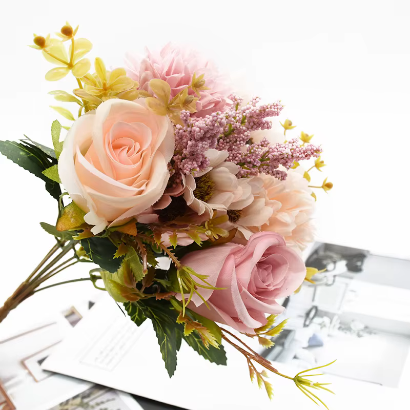 Bouquet de fleurs artificielles de haute qualité