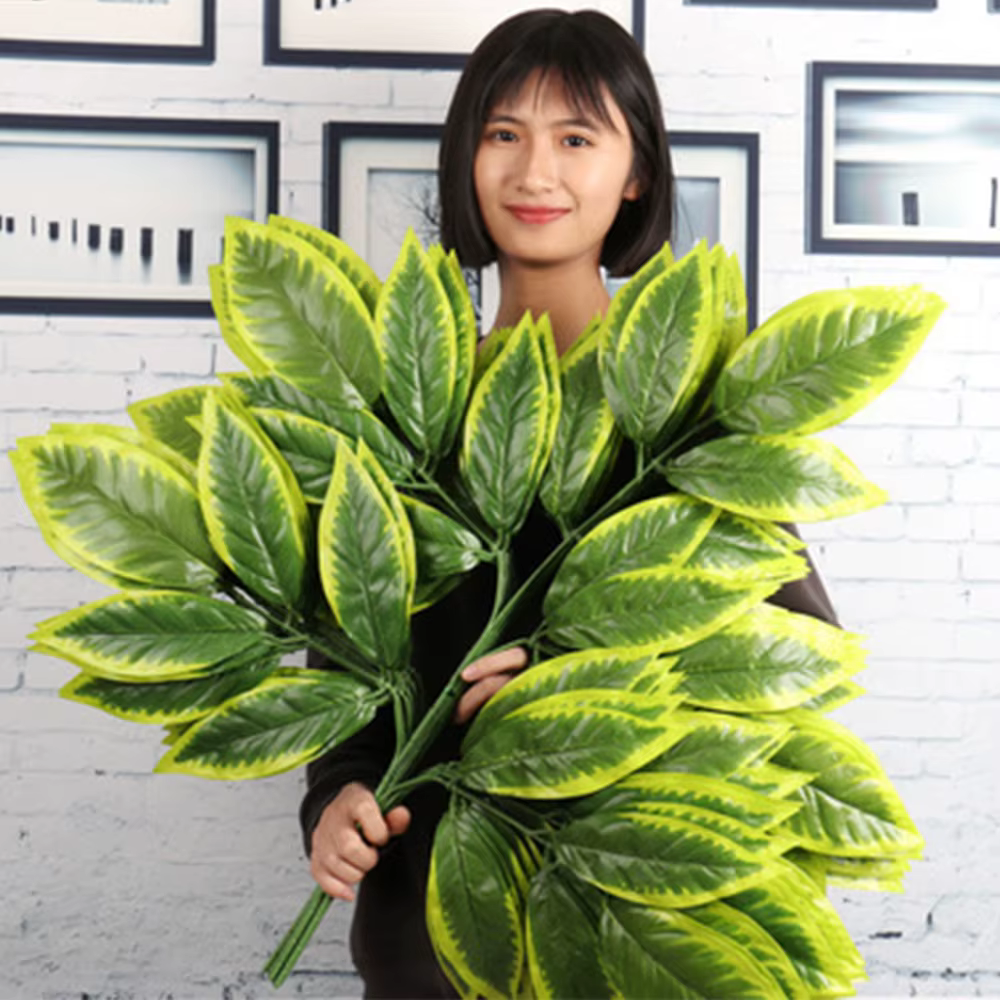Feuilles de mangue en plastique pour centre commercial