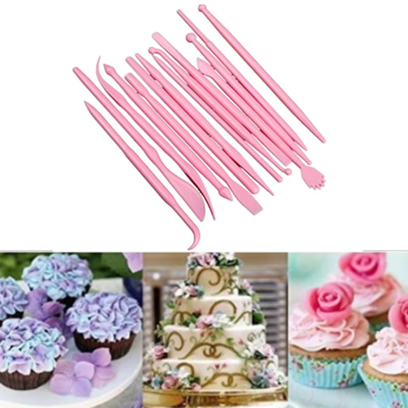 14 pièces/ensemble gâteau sculpté groupe Fondant gâteau sucre fleur Sculpture groupe façonnage cuisson bricolage outils de décoration Gumpaste moules