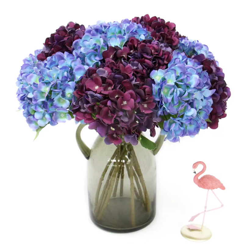 Fleurs d'hortensia artificielles