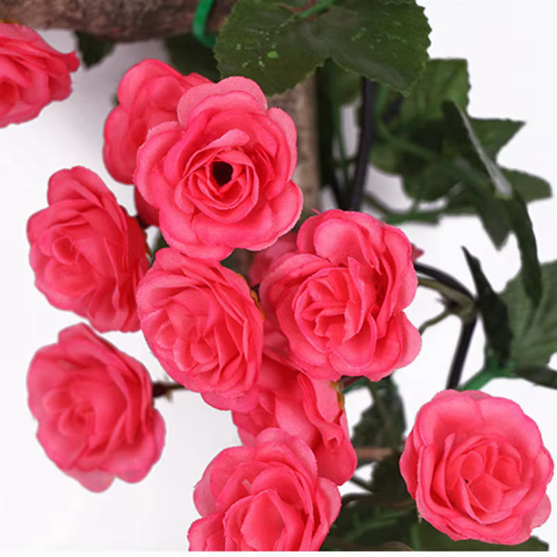 Zerolife guirlande de roses artificielles 1.8M 69 têtes fausses fleurs décor maison jardin mer jaune Parti décorations
