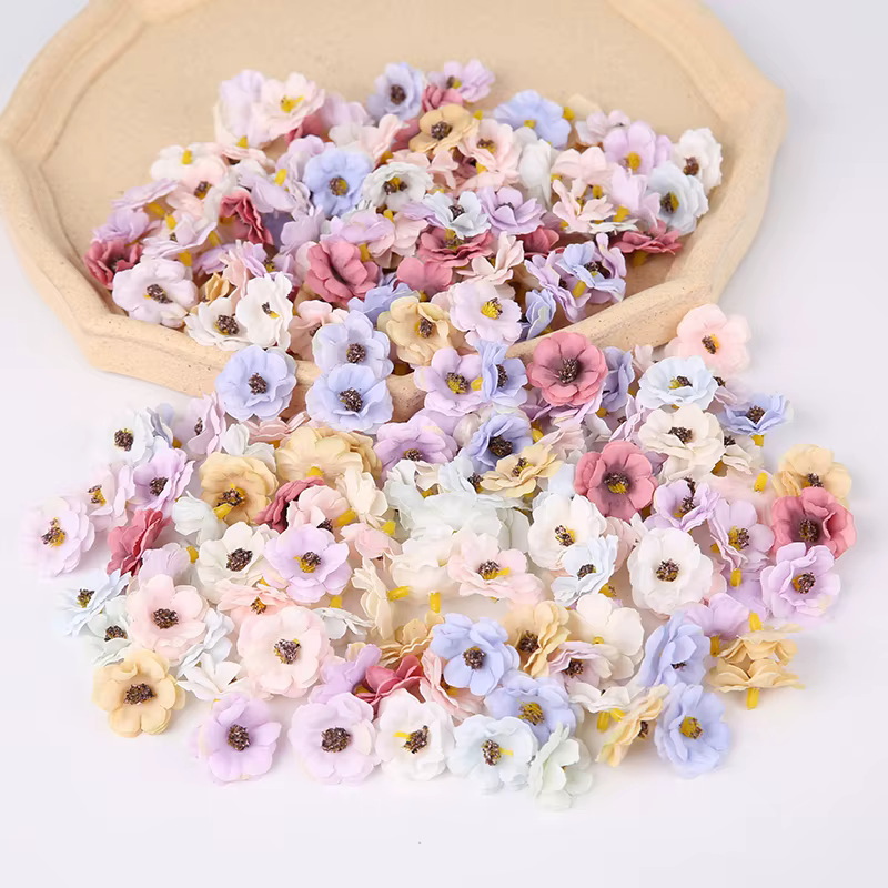 Têtes de fleurs de marguerite multicolores 3cm