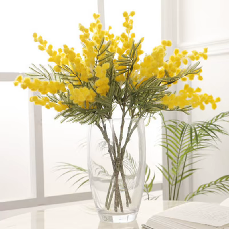 Fleurs artificielles en acacia