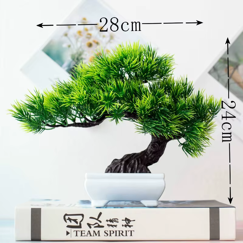 Nouvelles plantes artificielles vertes bonsaï petit arbre herbe fleur en pot