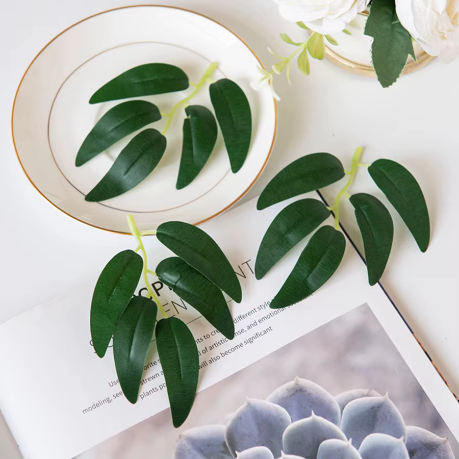 Plante artificielle en soie verte
