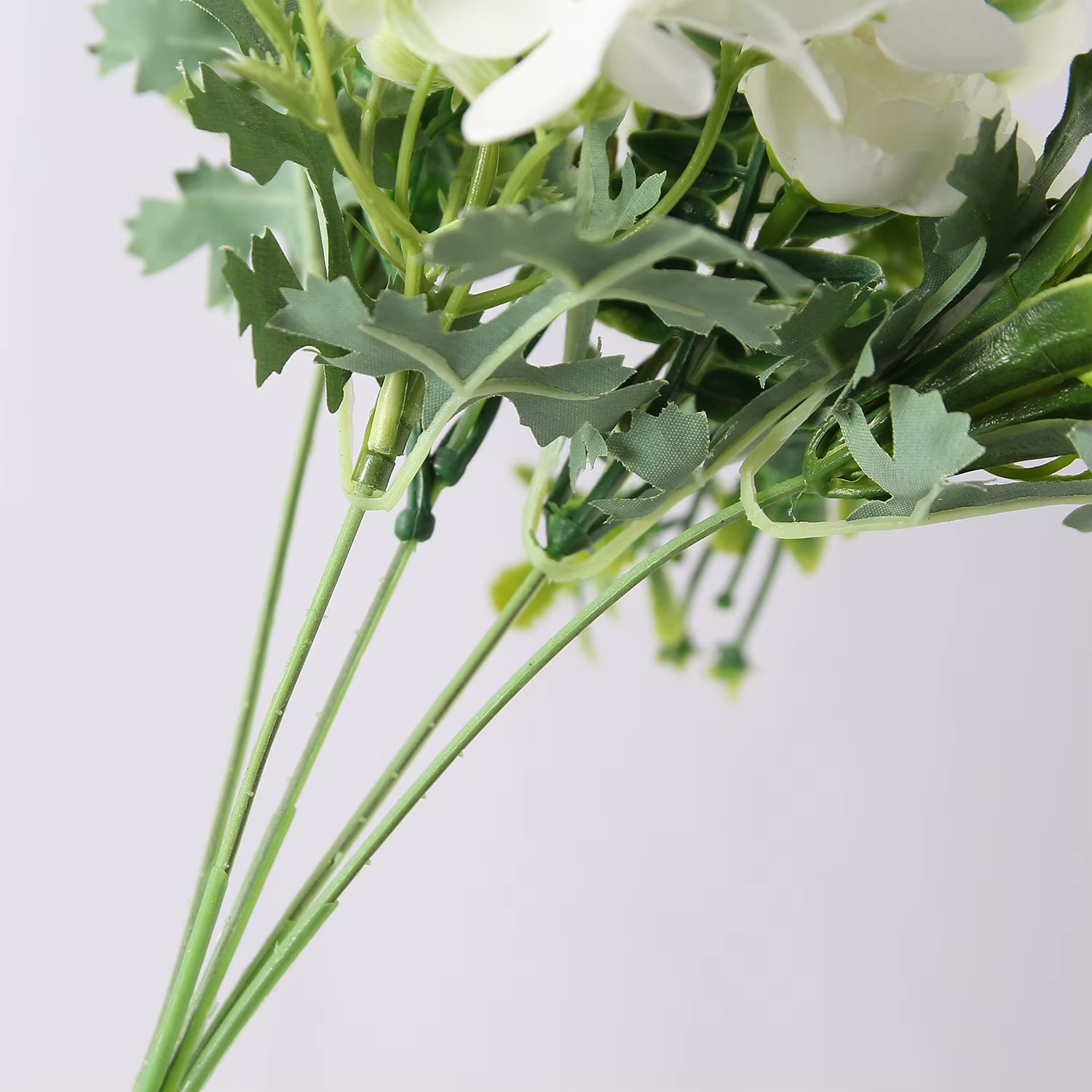 Bouquet d'hortensias artificielles en soie
