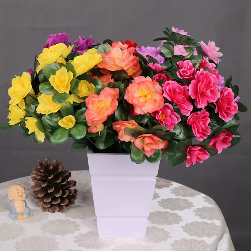 Fleurs et plantes artificielles pour la décoration extérieure du printemps