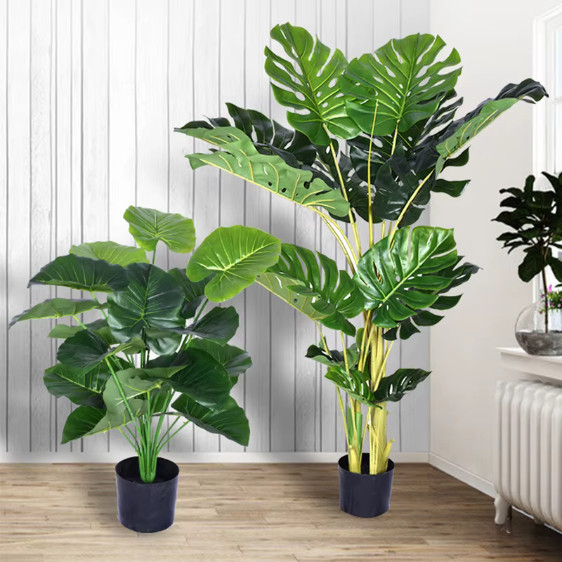 Grande tortue artificielle de palmier tropical