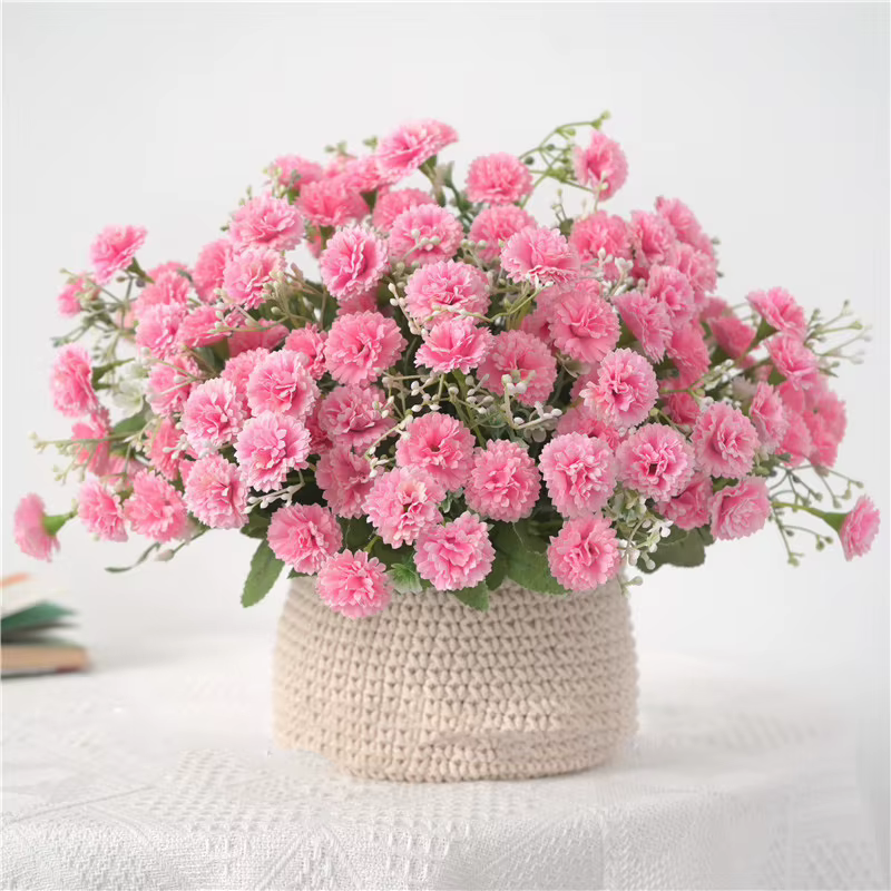 Bouquet de Fleurs Artificielles Roses dans un Vase
