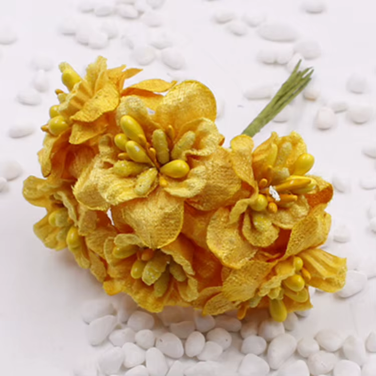 Fleurs décoratives artificielles en velours