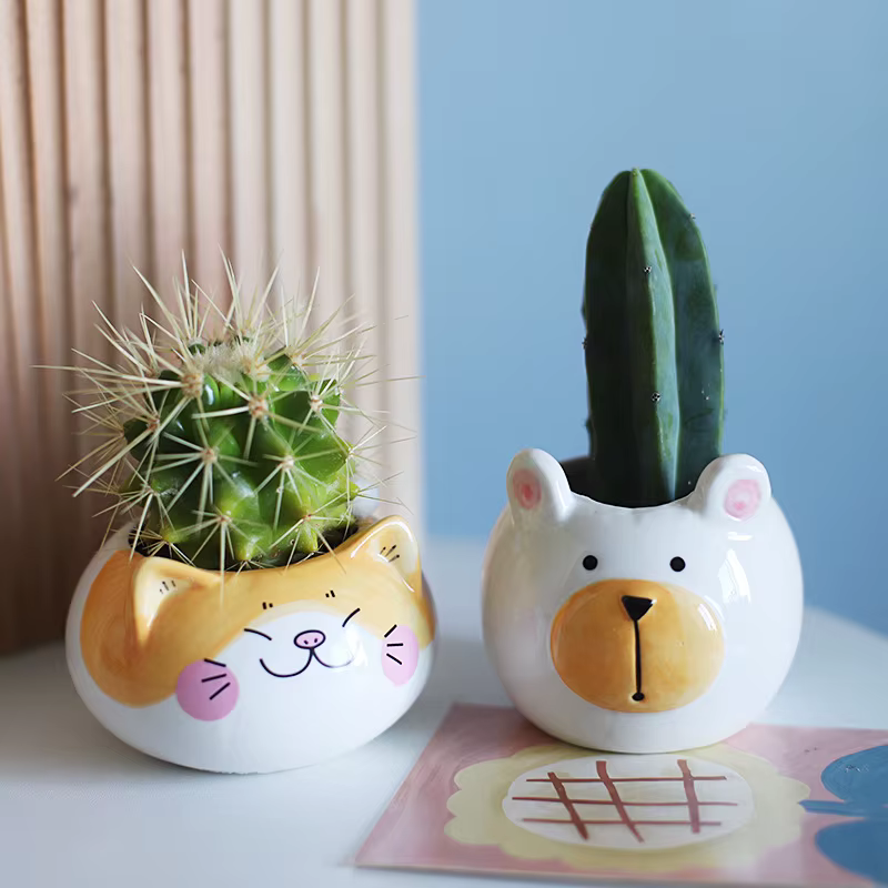 Pot de fleurs en céramique créatif