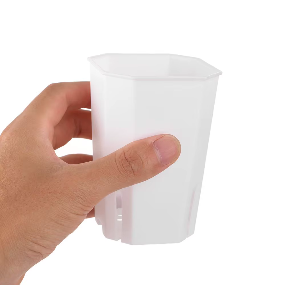 Pot de fleur en plastique à trou latéral