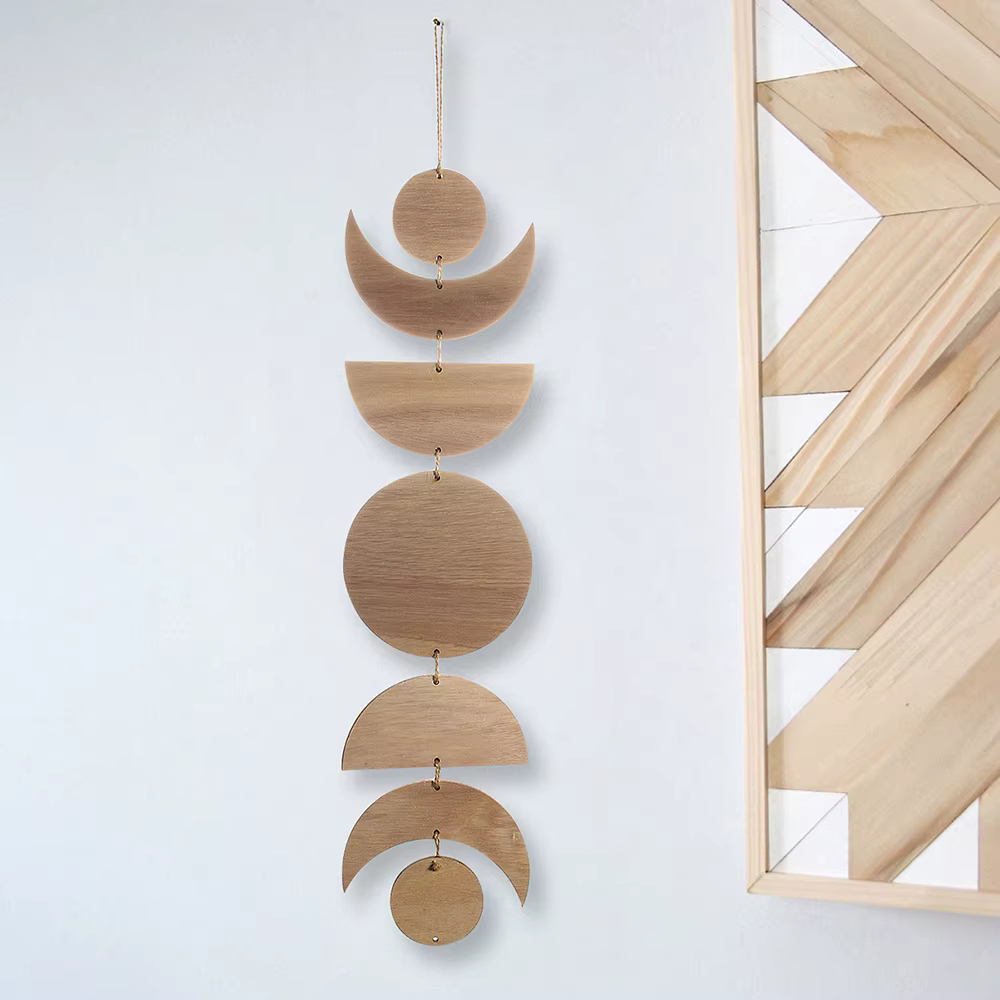 Guirlande de Phase de lune en bois