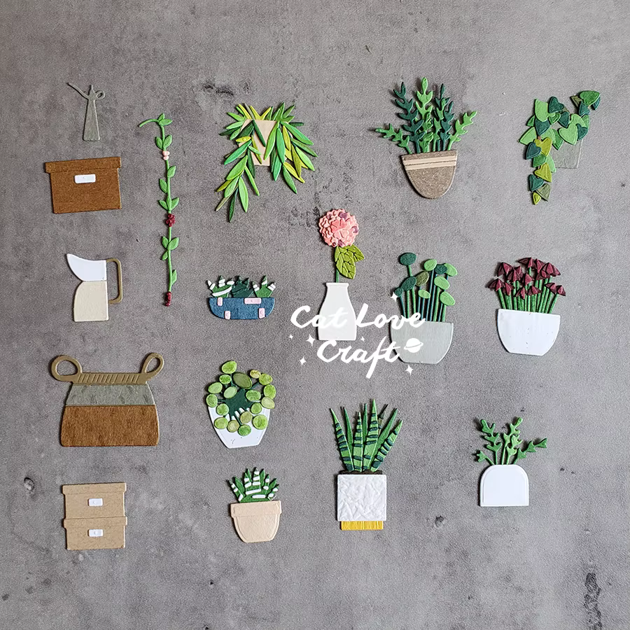 Affiche de plante Catlove-1 matrices de découpe en métal