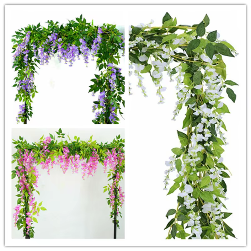 Guirlande de Glycine Artificielle pour Extérieur de Maison