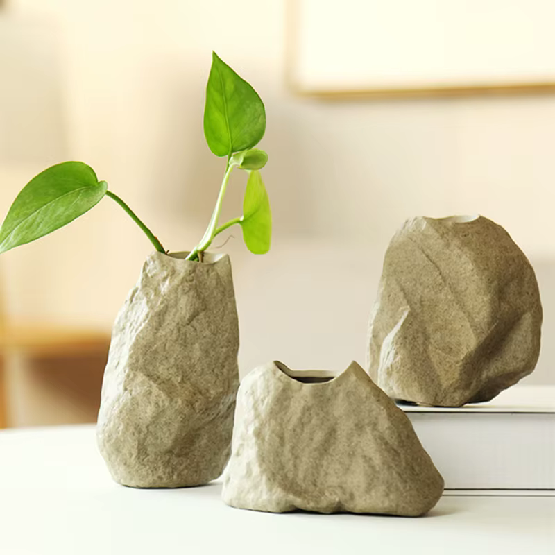 Vases Muraux Décoratifs Modernes en Forme de Pierre