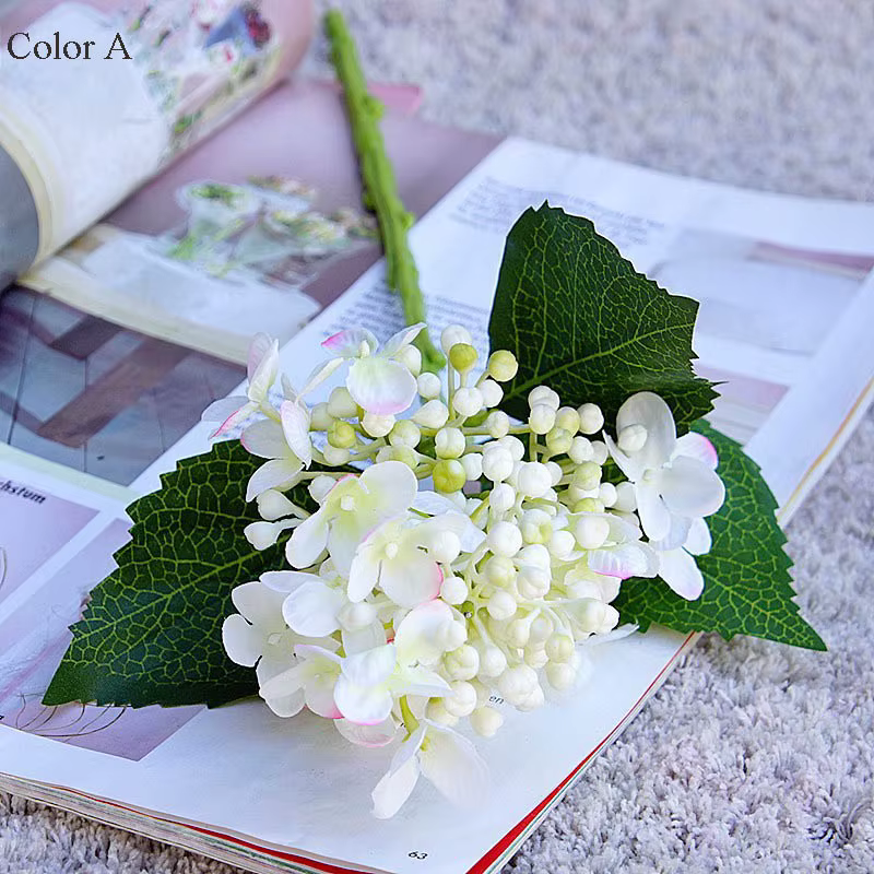 Fleur d'hortensia en soie