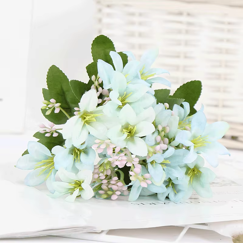 18 fleurs de lys artificiels en soie