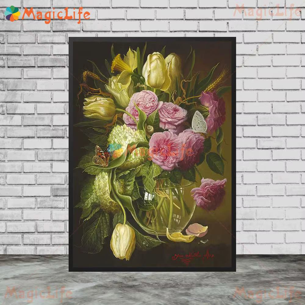 Arrangement de fleurs de pivoine de tournesol Vintage