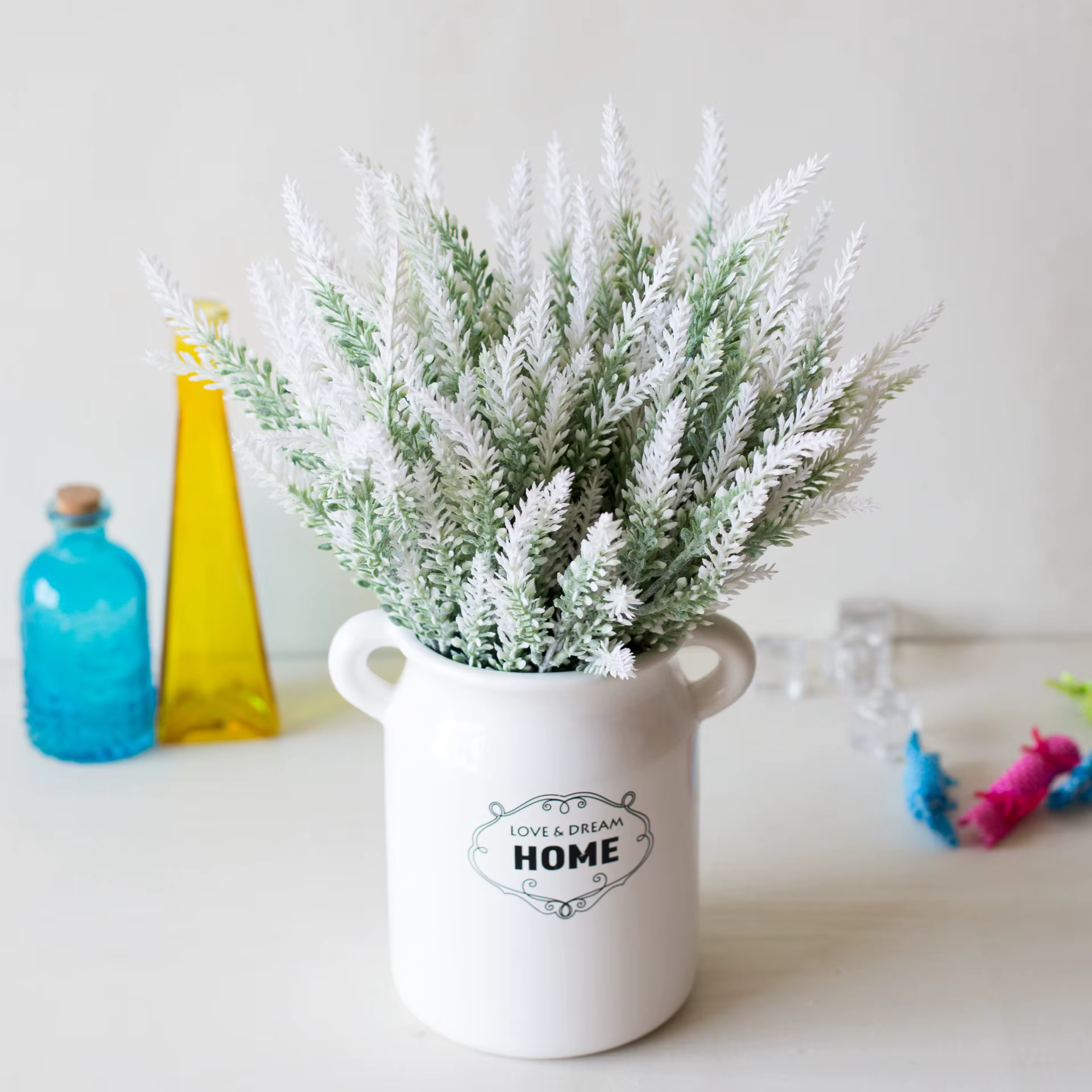 1 paquet de fleurs artificielles en plastique de lavande