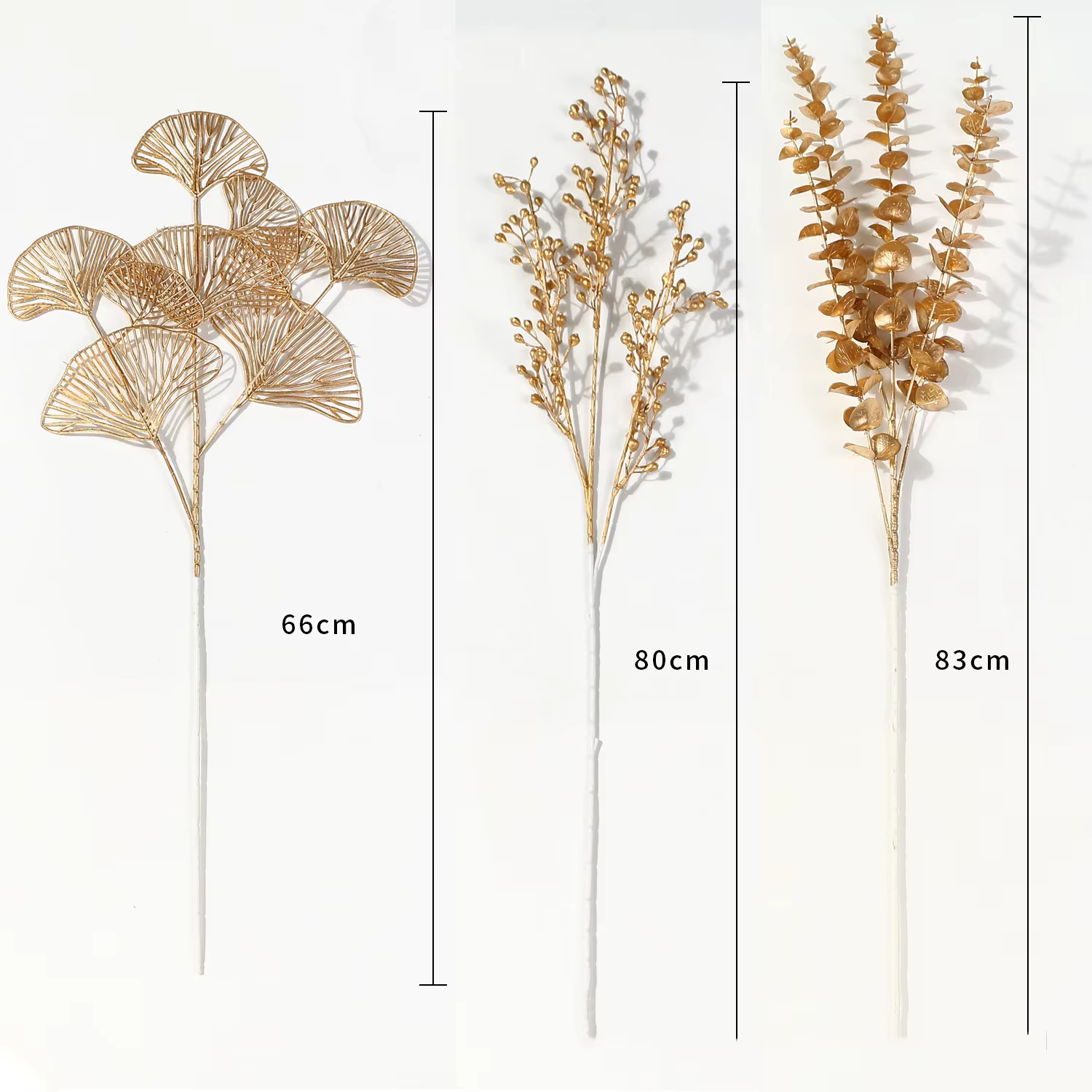 Plantes artificielles dorées