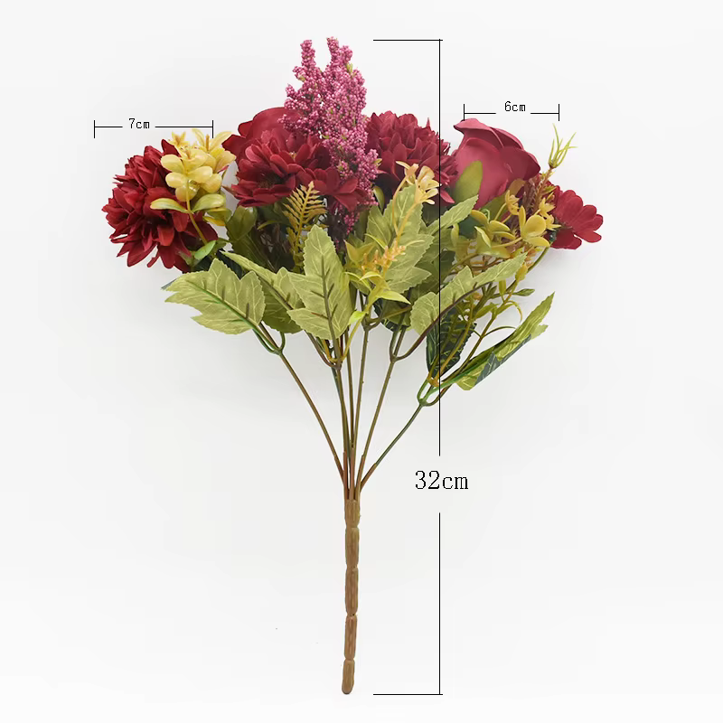 Bouquet de fleurs artificielles de haute qualité