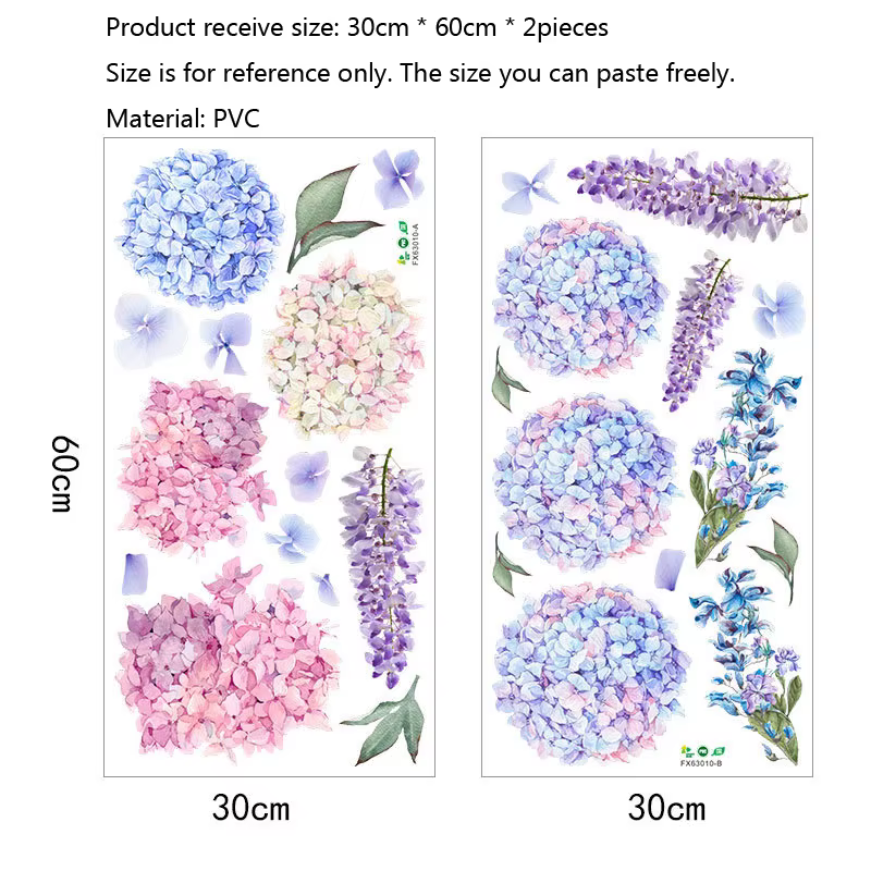 Autocollant Mural fleur de lavande violette