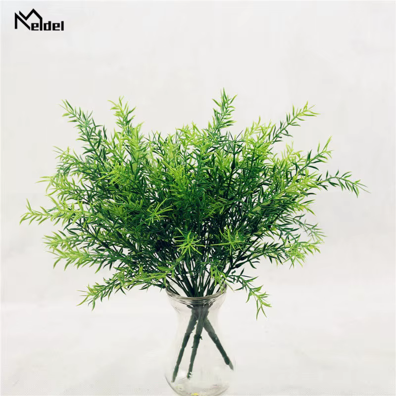 Meldel plantes artificielles en plastique 7 fourchettes imitation