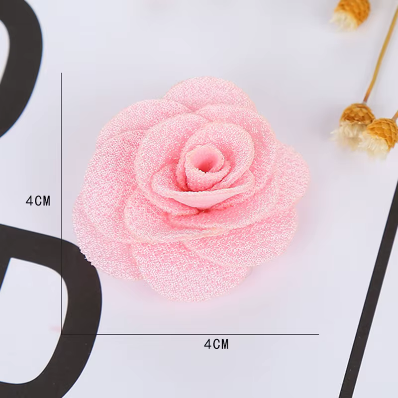 Fleur décorative camélia DIY sans Clip pour filles