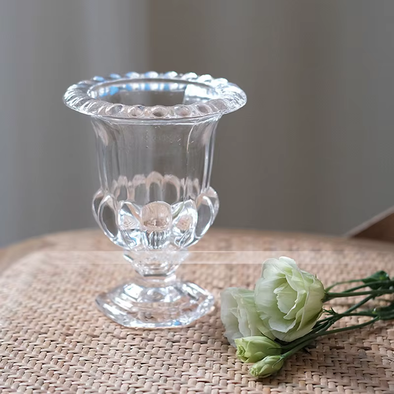 Vase à Fleurs en Verre Transparent