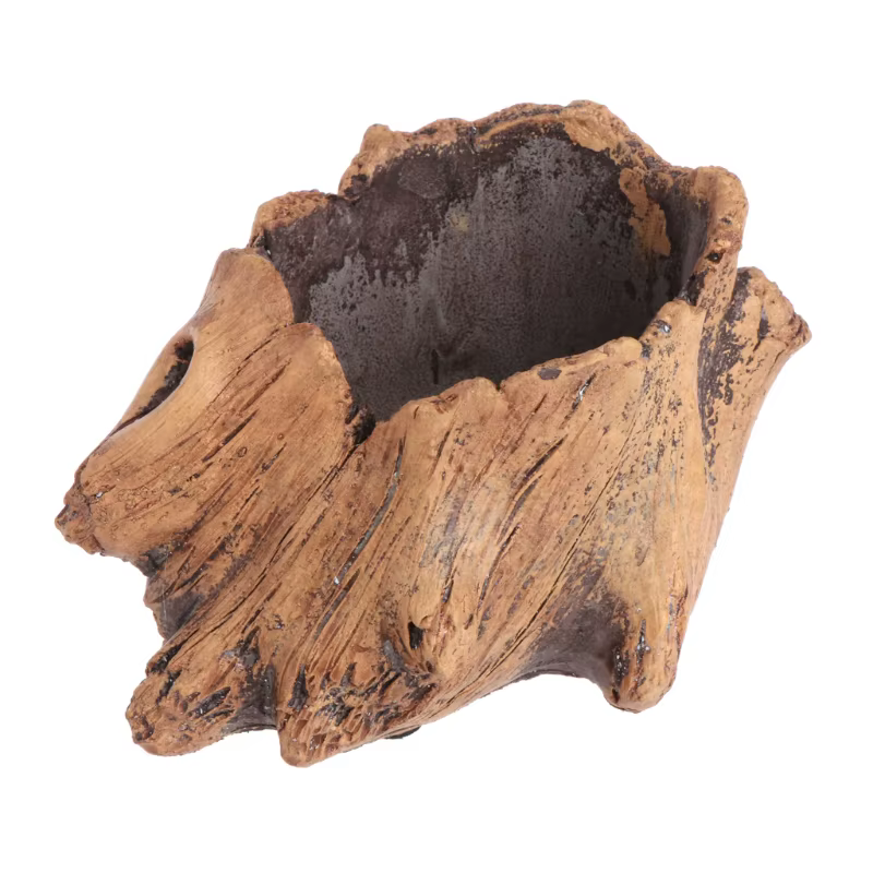 2020 nouveau imitation bois fleur ciment jardinières pour plantes succulentes pots fleurs bonsaï décor